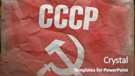  Presentation with soviet union - Audience pleasing PPT theme consisting of soviet flag grange backdrop and a red colored foreground