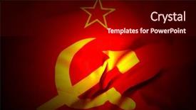  Presentation with soviet - PPT theme consisting of soviet flag background and a wine colored foreground