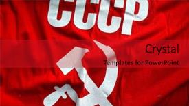  Presentation with soviet - Slide deck featuring soviet flag background and a crimson colored foreground