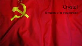  Presentation with soviet - PPT theme enhanced with soviet flag background and a crimson colored foreground