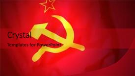  Presentation with soviet - Beautiful PPT theme featuring soviet flag backdrop and a crimson colored foreground