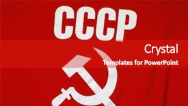  Presentation with soviet - Slide deck consisting of soviet flag background and a crimson colored foreground