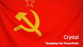  Presentation with soviet - Cool new PPT theme with soviet flag backdrop and a black colored foreground