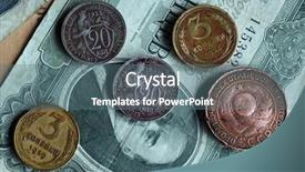  Presentation with soviet - Amazing slide set having soviet numismatics vintage items backdrop and a ocean colored foreground