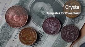  Presentation with soviet - Presentation theme consisting of soviet numismatics vintage items background and a gray colored foreground