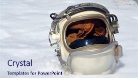  Presentation with soviet - Colorful presentation enhanced with soviet pilot military helmet backdrop and a sky blue colored foreground