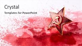  Presentation with soviet - Amazing presentation having soviet red star badge backdrop and a pink colored foreground