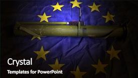  Presentation with soviet - PPT layouts featuring soviet rocket-propelled grenade launcher background and a black colored foreground