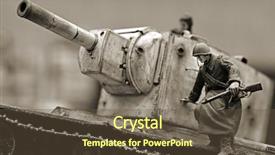  Presentation with soviet - Presentation theme having soviet soldier - plastic model scene background and a tawny brown colored foreground