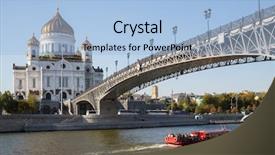  Presentation with soviet union - PPT theme having soviet union - cathedral of christ the saviour background and a light blue colored foreground