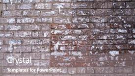  Presentation with old house - PPT theme consisting of soviet union - old brick wall background and a gray colored foreground