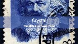  Presentation with karl marx - Beautiful presentation design featuring soviet-union-circa-1958-postage backdrop and a ocean colored foreground