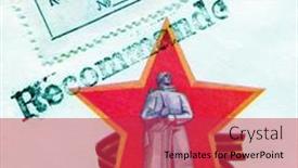  Presentation with soviet union - Colorful presentation enhanced with soviet-union-circa-1968-stamp backdrop and a red colored foreground