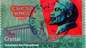  Presentation with soviet union - Slide set consisting of business card showing illustration of an american soldier serviceman with assault rifle facing front looking up set inside shield crest on isolated white background background and a yellow colored foreground