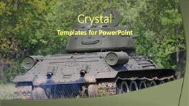  Presentation with soviet - Theme featuring soviet-ww2-tank background and a tawny brown colored foreground