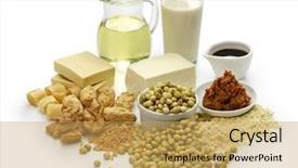  Presentation with soy bean - Beautiful PPT theme featuring soy bean products japanese healthy backdrop and a yellow colored foreground