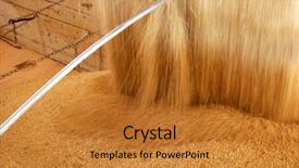  Presentation with soybean - Presentation design consisting of soy beans - closeup of soybean being poured background and a gold colored foreground