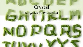  Presentation with white letters - Audience pleasing PPT layouts consisting of soy beans - set of soybean alphabet letters backdrop and a mint green colored foreground