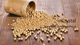  Presentation with soy - Audience pleasing theme consisting of soy beans in a basket backdrop and a coral colored foreground