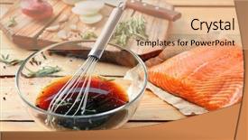  Presentation with soy - Colorful slide set enhanced with soy marinade for salmon backdrop and a coral colored foreground