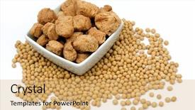  Presentation with alternative - Presentation theme with soy meat alternative background and a yellow colored foreground