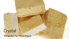  Presentation with medical pill medicine white blue - Presentation with soy milk - pile of tofu blocks isolated background and a  colored foreground