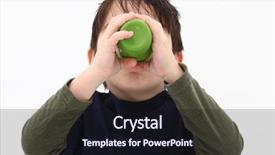  Presentation with soy milk - PPT theme with soy milk drink - small boy drinking from green background and a wine colored foreground