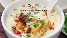  Presentation with soy milk - Presentation design consisting of soy milk soup taiwanese breakfast background and a lemonade colored foreground