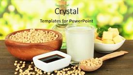  Presentation with soy - Audience pleasing PPT theme consisting of alternative medicine - red dried goji berries backdrop and a dark gray colored foreground