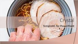  Presentation with ramen - Amazing theme having soy-sauce-flavored-ramen backdrop and a lemonade colored foreground