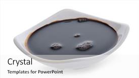  Presentation with soy sauce - PPT layouts enhanced with soy sauce in a plate background and a white colored foreground
