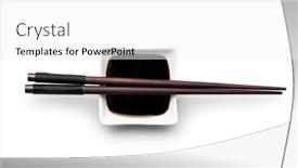  Presentation with soy sauce - Slide deck enhanced with soy-sauce-in-bowl background and a  colored foreground