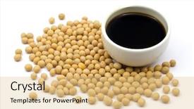  Presentation with soy sauce - Colorful slide set enhanced with soy sauce with soy beans backdrop and a yellow colored foreground