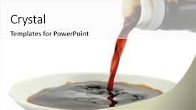  Presentation with soy - Audience pleasing PPT theme consisting of soy sauce backdrop and a white colored foreground