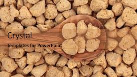  Presentation with soy - Colorful slides enhanced with soya - soy protein chunks backdrop and a coral colored foreground