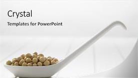  Presentation with soy - Beautiful presentation featuring soyabean - spoon full of the soy backdrop and a white colored foreground