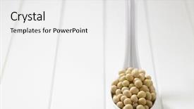  Presentation with soy - Cool new presentation design with soyabean - spoon full of the soy backdrop and a white colored foreground