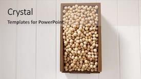  Presentation with soy bean - Audience pleasing PPT theme consisting of soyabean - top view of soy bean backdrop and a  colored foreground