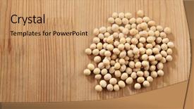  Presentation with soy bean - PPT theme having soyabean - top view of soy bean background and a coral colored foreground