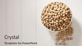  Presentation with soy bean - Cool new PPT theme with soyabean - top view of soy bean backdrop and a  colored foreground