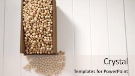  Presentation with soy bean - PPT theme enhanced with soyabean - top view of soy bean background and a  colored foreground