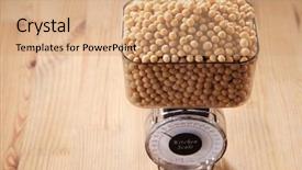  Presentation with soy - Presentation theme consisting of soyabean - weighing the amount of soy background and a coral colored foreground