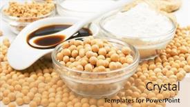  Presentation with soybean - Slides with soybean and soy products used background and a yellow colored foreground