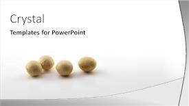  Presentation with soybean - Presentation theme enhanced with soybean-beans-isolated-on-neutral background and a white colored foreground