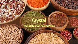  Presentation with soybean - PPT theme featuring soybean crop - different kinds of beans background and a tawny brown colored foreground