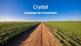  Presentation with soybean - Beautiful slide deck featuring soybean crop - drone with a camera backdrop and a teal colored foreground