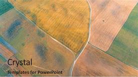  Presentation with soybean - Theme with soybean crop - green field is at sunset background and a coral colored foreground