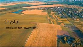  Presentation with soybean - Audience pleasing theme consisting of soybean crop - green field is at sunset backdrop and a gold colored foreground