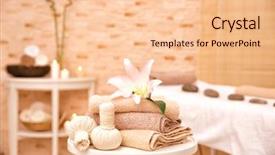  Presentation with wellness - Presentation theme consisting of spa - massage setting in modern wellness background and a lemonade colored foreground