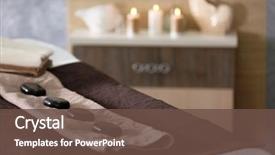  Presentation with relaxation - Amazing PPT theme having spa - place for relaxation in modern backdrop and a tawny brown colored foreground